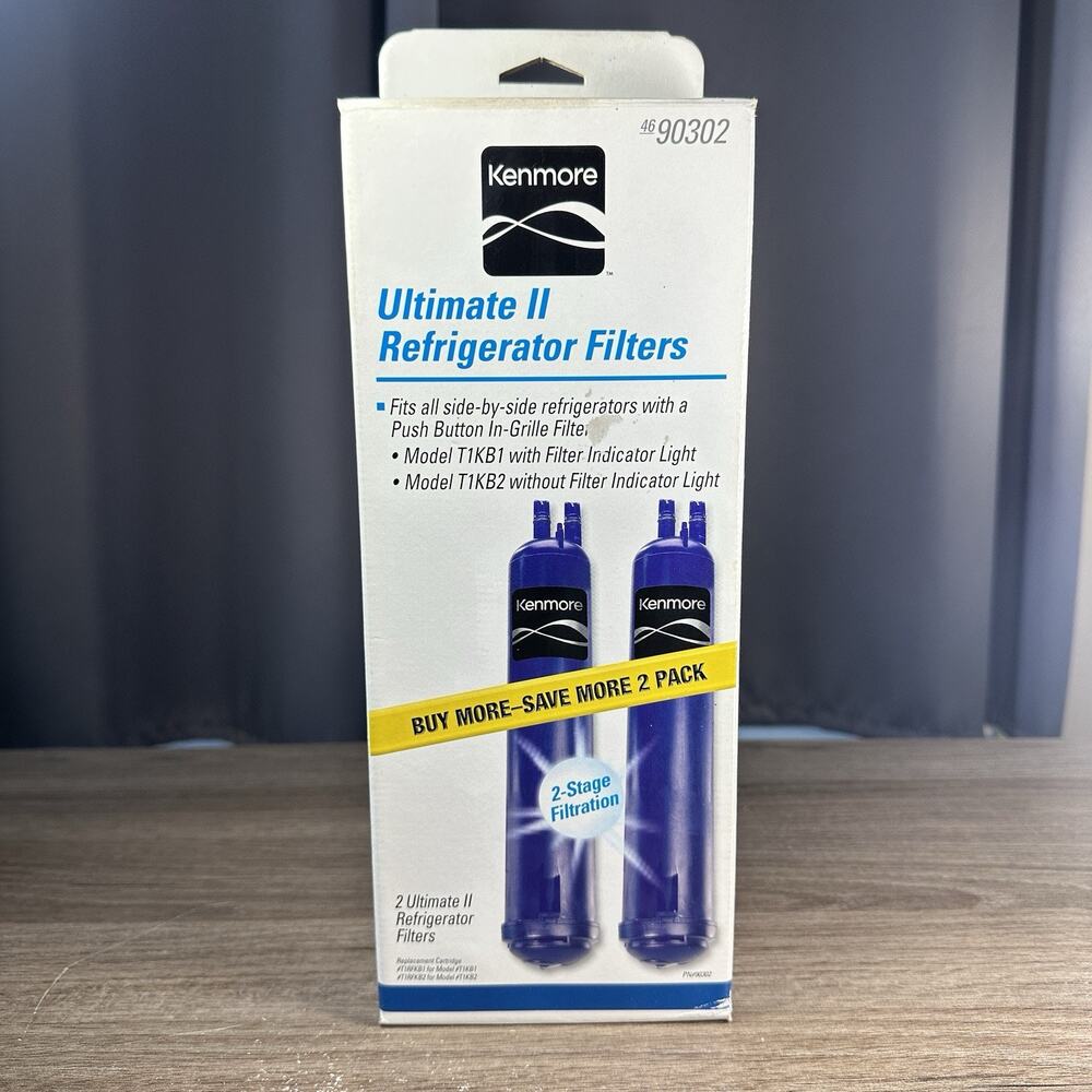 2 Kenmore Ultimate II Refrigerator Filters 4690302 Open Box 2 Stage Filtration